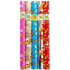 리락쿠마증착롤포장지 대 53cmX15M곰무늬포장지 리락쿠마포장지 선물포장지