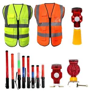 5-1 안전 조끼 형광 L 신호수 반사 야광 조끼 망사