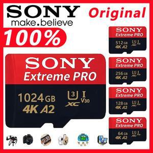 소니 마이크로 TF SD 카드 1TB 512GB  메모리 A2 플래시 폰 카메라호환