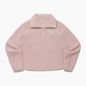 긴팔티 NQJ QP422OFSO1-SPK 여성 플러피니트 하이넥 맨투맨 SOFT PINK