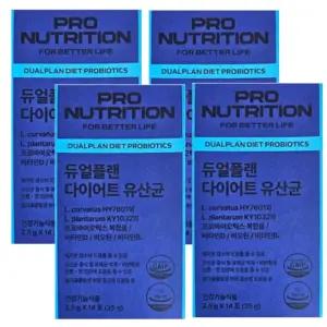 프로뉴트리션 듀얼플랜 다이어트 유산균 2.5g x 14포, 4개