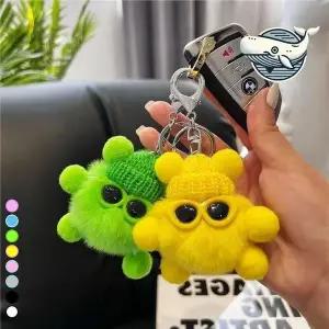 [하프클럽/]귀여운 폼폼이 먼지 인형 키링 다채로운 색상