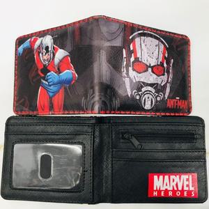 마블 애니메이션 슈퍼히어로 만화 PU 지갑 - 스파이더맨 아이언맨 이중층 접이식 머니 클립 학생용 2026 크