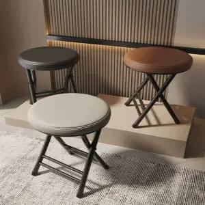 접이식 원형스툴 카페 바퀴없는 현관 수납 대기 빈티지
