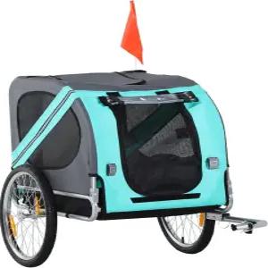 오프로드 및 메시 스크린을 위한 3개의 입구가 있는 여행용 Aosom 도그 자전거 트레일러 펫 카트 왜건 화물