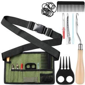 코스블랭크 9개 말 브레이딩 키트 완성 갈기 그루밍 세트 서부 파티 이벤트 및 축하 행사를 위한 필수 용품 헌터 그린