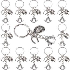 써니클루 1박스 20개 카우보이 부츠 열쇠고리 팩 말굽 대량 70mm 합금 앤티크 실버 서양 파티 결혼 크리스마스 선물 용품 말 애호가 남성 성인용