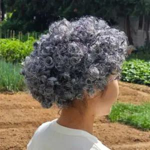 뽀글머리 할머니 가발 웃긴가발 연극가발 파마가발