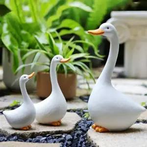정원 오리 장식품 3종세트 야외 모형 데코 정원장식품 (WFJ5P4X)