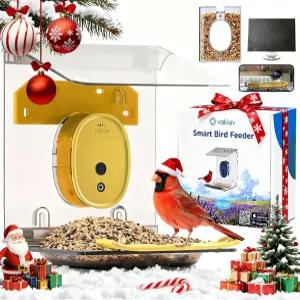 스마트 버드 피더(Smart Bird Feeder) 야외용 4K 카메라 구독 없음 라이브 스트림용 UHD 비디오 AI로 10