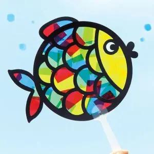 고품질 물고기 썬캐쳐 만들기 유니크 크래프트 창의력 부채 장식 (WFJPBCN)