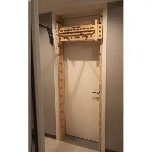 최강 방문틀 수납 헬스 철봉 우드 레드오크 원목 스탠다드 모델