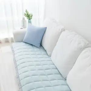 뉴크레용 냉감 쇼파패드 3인용 65x180cm 블루 여름 소파 커버 덮개 (WFJ5QE3)