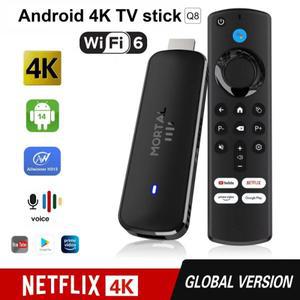 Android14 TV 스틱 Mortal Q8 글로벌 버전 Allwinner H313 칩 Wifi6 음성 리모컨 8K 4K@60fps YouTube 스트