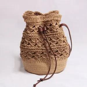 캐주얼 여성 패션 밀짚 복조리 숄더백 신상 크로스백 (WFJ5C47)