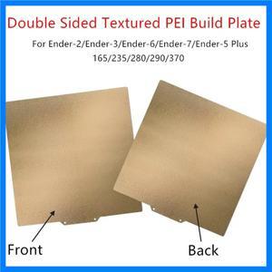 Ender PEI 빌드 플레이트 165/235/280/290/370 Ender-2/3/6/7/5 Plus 3D 프린터용 양면 질감 PEI 스프링 강