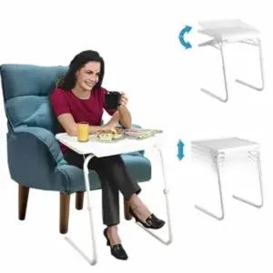 침대용 높이조절 소파 테이블 베드 트레이 다용도 책상 셀프 조절 (WFJ5C97)