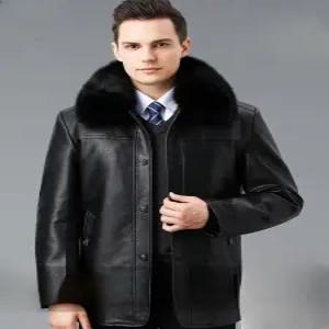남자 밍크코트 가죽 자켓 퍼 반코트 겨울
