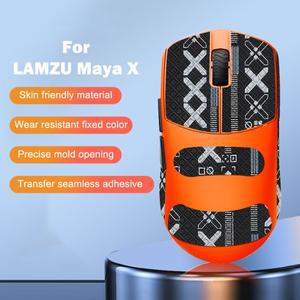 [호환품]LAMZU Maya X 게이밍 마우스용 새 1-2 세트 미끄럼 방지 그립 테이프 및 스케이트 E-스포츠 게이
