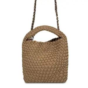 여성 토트크로스 파우치 여름 위빙백 가방 소 커피 (WFK43FA)