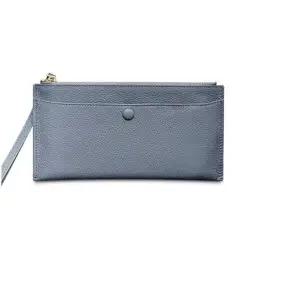 지퍼 카드 장지갑 여성 얇은 가방 지갑 네이비그레이 (WFK43A0)