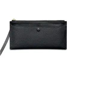 지퍼 카드 장지갑 여성 얇은 가방 지갑 블랙 (WFK43A2)