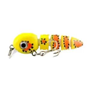 루어미끼 움직이는 배스 송어 낚시 미끼 노랑주황 (WFJPVLP)