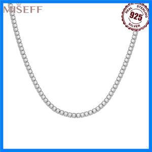 MISEFF 2025 새로운 925 스털링 실버 간단한 테니스 목걸이 지르콘 목걸이 여성 저녁 파티 생일 여성 선물