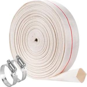 이스트랜스 2IN x 100피트 풀 백워시 호스 헤비 듀티 플랫 방전 수영장 배수 클램프 2개가 있는 필터 날씨