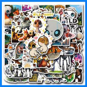 54Pcs 야생 로봇 낙서 스티커 DIY 가방 Scrapbooking 전화 수하물 스케이트 보드 방수 전사 술