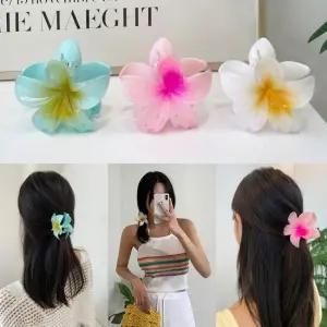 알로하집게핀 꽃 여름 휴가 머리핀 헤어 액세서리 헤