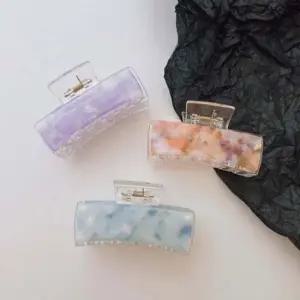 스퀘어 마블자개 사각 특가 헤어집게핀 인기 6ah