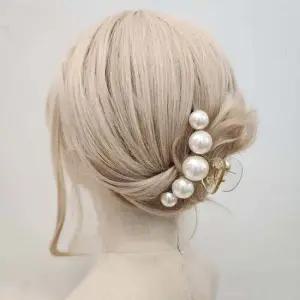 헤어핀 큰 진주알 집게핀