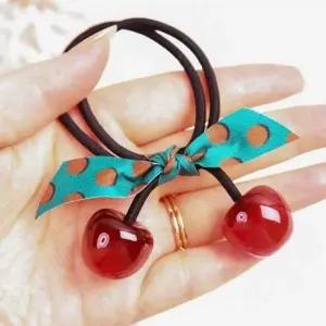 리본 체리 추천 머리끈 헤어밴드 꾸안꾸 고무줄 슈슈