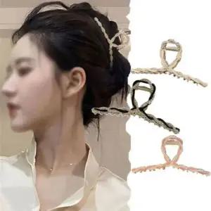 숱많은 올림머리 반머리 헤어 왕 집게핀 진주 집 GWM