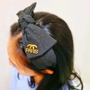 왕리본 반다나 머리띠