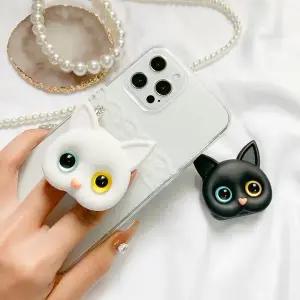 3D 고양이 유니버설 접이식 손가락 반지 홀더 스탠드 그립 Tok 소켓 아이폰에 대 한 미러와 Telefon 브래킷