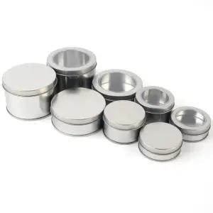 다목적 소품 보관함 원형 틴케이스 철재 정리함 정리박스 (WFK65A8)