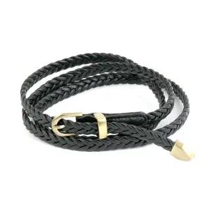 여성 슬랙스 정장 바지 슬림핏 고급 가죽벨트 블랙 색상 스타일리시 벨트 (WFJ6V74)