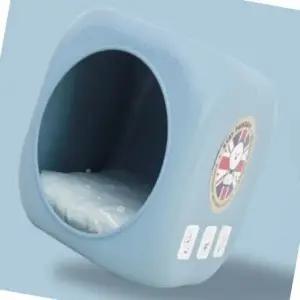 반려동물 실내용 큐브 하우스 파스텔 블루 논슬립 보금자리 (WFK6AQ1)