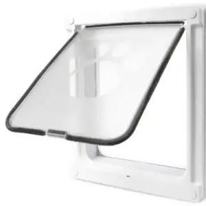 반려동물 안전 문 자동 스윙 펫도어 고양이 강아지 방묘문 양방향 이동통로 (WFJ6W8I)