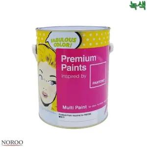 팬톤 멀티용 무광 수성 페인트 녹색 4L 4종 택1 (WFK4B9D)