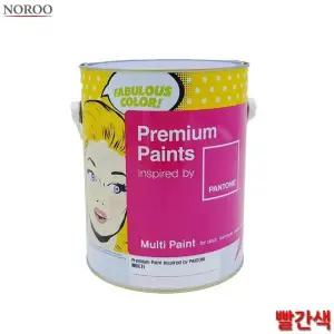 팬톤 멀티용 무광 수성 페인트 빨간색 4L 4종 택1 (WFK4B9G)