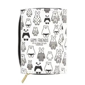 고미프렌즈 화이트.블랙 디자인 지갑 3단 (WFJR5ND)