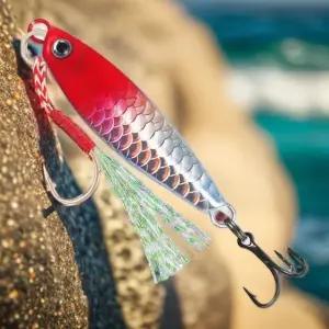 튼튼한 메탈지그 6p세트 반짝이는 레인보우 지그 낚시 (WFK55H0)