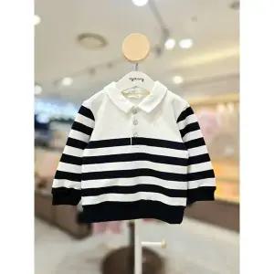 [아가방갤러리] 빌리 스트라이프 카라 맨투맨 01T131001 [P003744984]