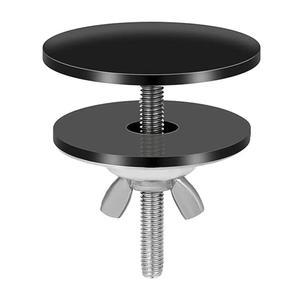 [미국배송] 2인치 수도꼭지 구멍 커버 싱크대 커버 - 스테인리스 스틸 솔리드 황동 블랙 마감 플러그 스토퍼 녹슬지 않는 금속 플레이트 커버(블랙)