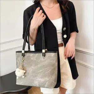 숄더백 여성 마블패턴 키링 캐주얼 크로스 스퀘어 토트백 (WFK6L9U)