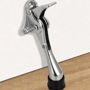 방화문문말발굽 원터치 실버 소음방지 고무발판 바닥말발굽 견고한 (WFJ750L)