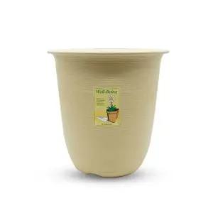 원형화분 웰빙 분갈이 난화분 플라스틱원형화분 베이지난화분 (WFJ75H1)